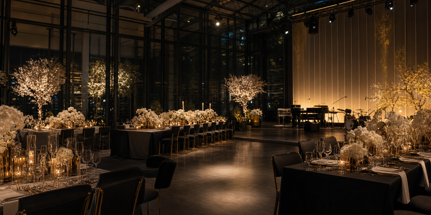 Luxury black and gold corporate gala
