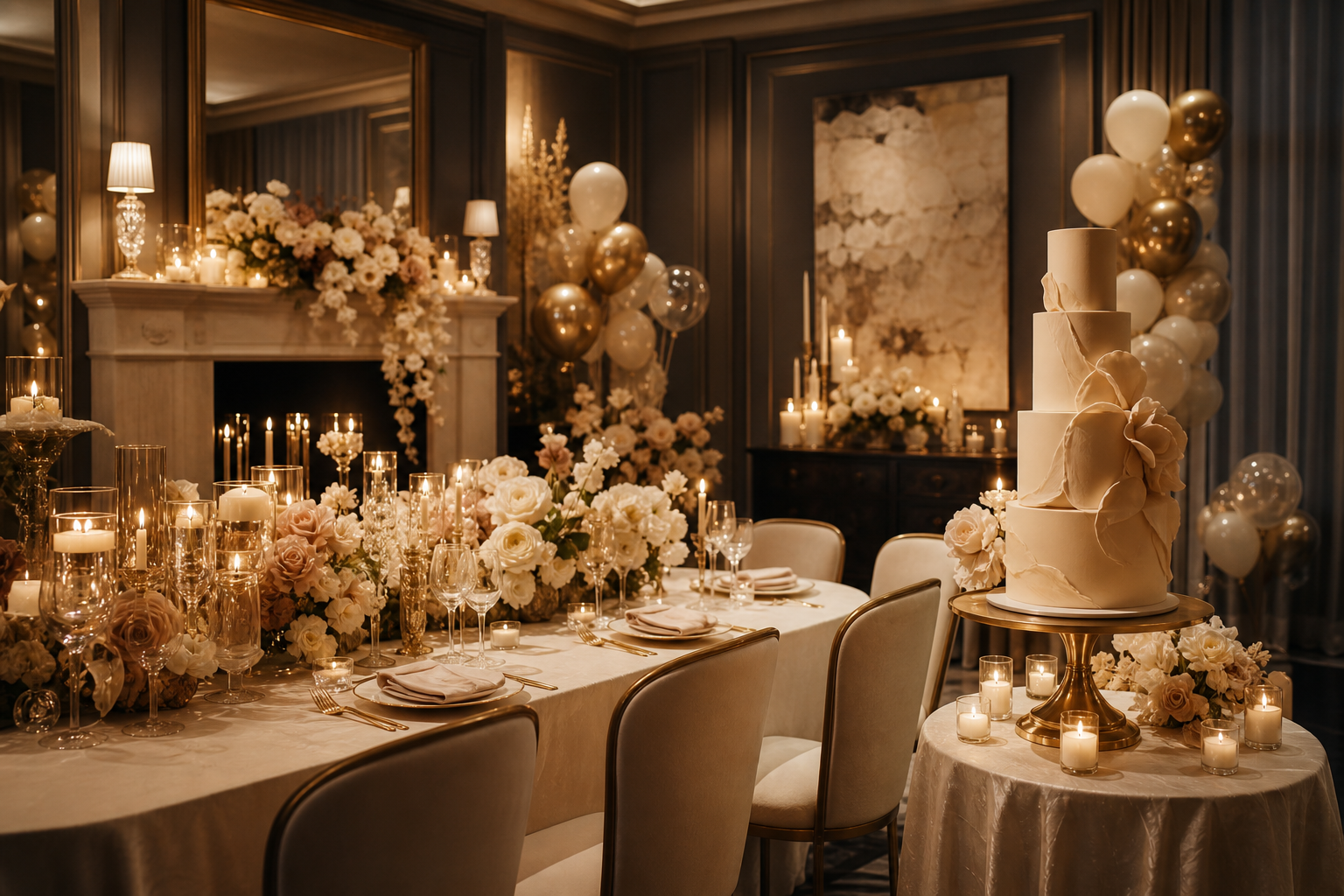 Elegant milestone birthday celebration